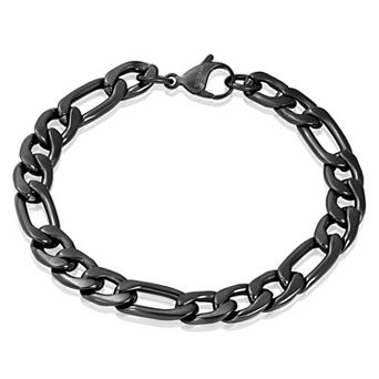 Invicta Jewelry Men's Figaro Chain Stainless Steel Bracelet
