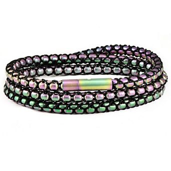 Crucible Men's Matte Finish Steel Box Chain Necklace