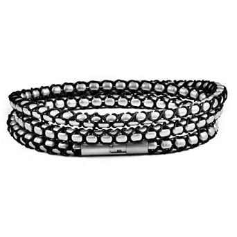 Crucible Men's Matte Finish Steel Box Chain Necklace