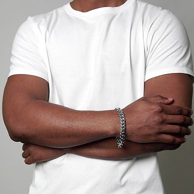 Invicta Jewelry Men's Polished Wide Curb Chain Bracelet