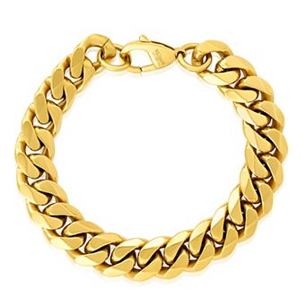 Invicta Jewelry Men's Polished Wide Curb Chain Bracelet