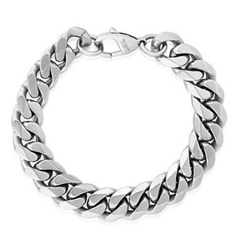 Invicta Jewelry Men's Polished Wide Curb Chain Bracelet