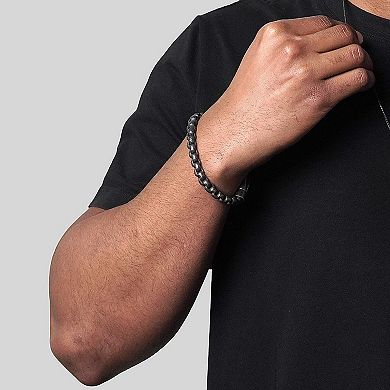 Invicta Jewelry Men's Polished Box Chain Cuff Bracelet