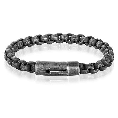 Invicta Jewelry Men's Polished Box Chain Cuff Bracelet