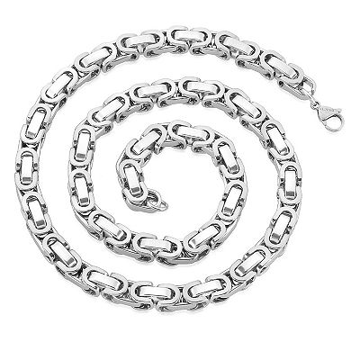 Invicta Jewelry Men's Polished Byzantine Chain Necklace