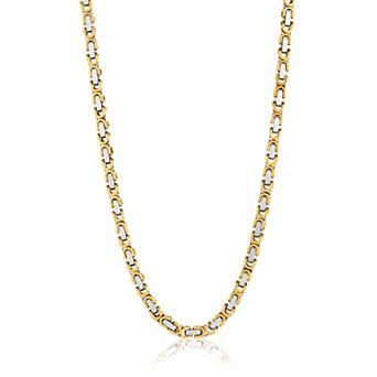Invicta Jewelry Men's Polished Byzantine Chain Necklace