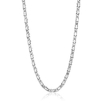 Invicta Jewelry Men's Polished Byzantine Chain Necklace