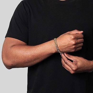 Invicta Jewelry Men's Double Curb Chain Bracelet