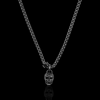Crucible Men's Small Skull Steel Necklace