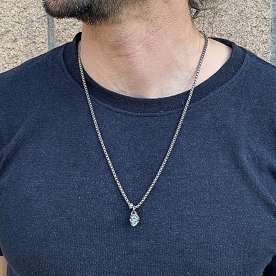 Crucible Men's Small Skull Steel Necklace