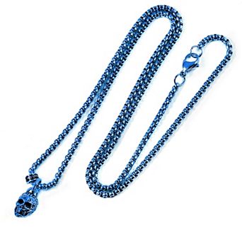 Crucible Men's Small Skull Steel Necklace