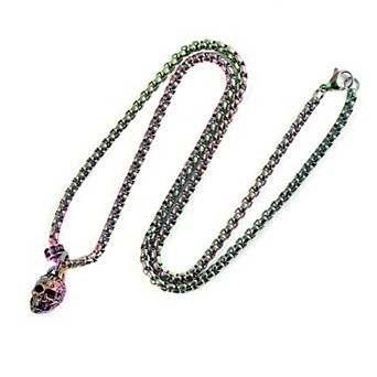 Crucible Men's Small Skull Steel Necklace