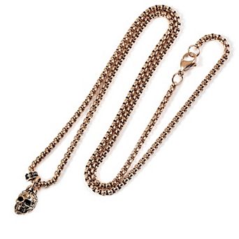 Crucible Men's Small Skull Steel Necklace