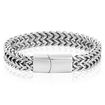Invicta Jewelry Men's Polished Double Franco Chain Cuff Bracelet