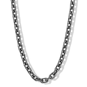 Invicta Jewelry Men's Beveled Edge Rectangular Link Chain Necklace