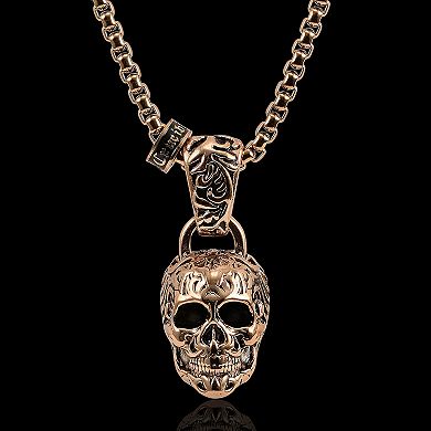 Crucible Men's Extra Large Skull Steel Necklace