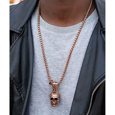 Crucible Men's Extra Large Skull Steel Necklace
