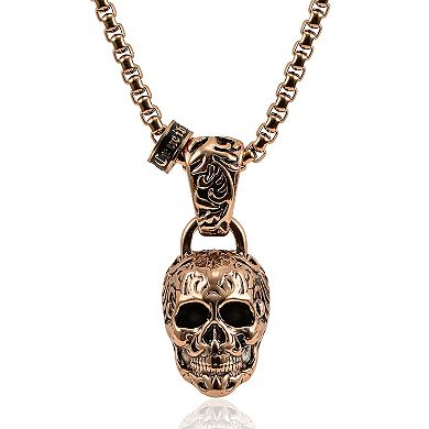 Crucible Men's Extra Large Skull Steel Necklace