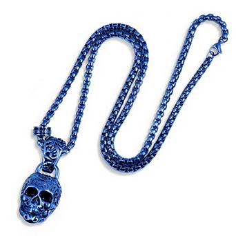 Crucible Men's Extra Large Skull Steel Necklace
