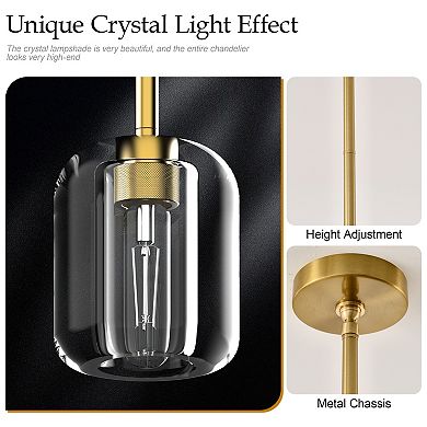 Elegant Solid Crystal Single Pendant Light for Modern Farmhouse Kitchen and Dining Rooms