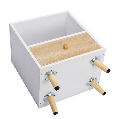 Set of 2 Modern Bedside Cupboards with Drawer and Shelf