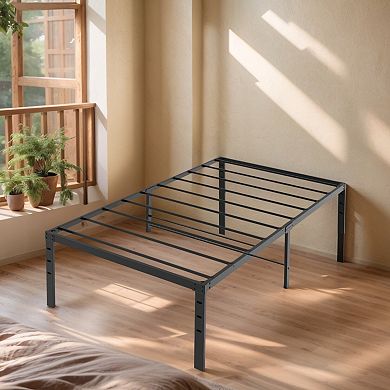 Simple Basic 18-Inch Metal Platform Bed Frame with Storage