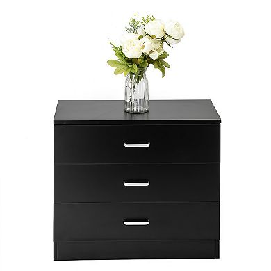 Modern Simple 3-Drawer Nightstand Table Dresser
