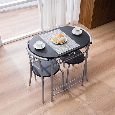 3-Piece PVC Breakfast Table and Chair Set
