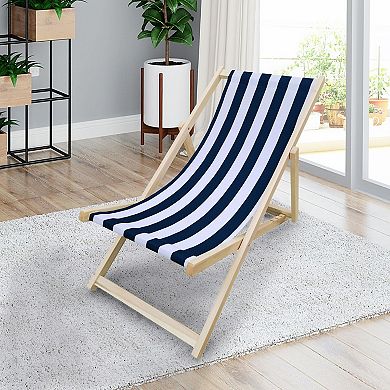 Populus Wood Outdoor Sling Lounge Chair
