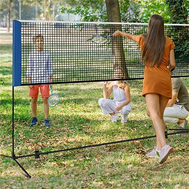 Multi-Sport Adjustable Net Set for Badminton, Volleyball