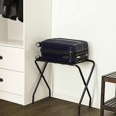 Portable Metal Folding Luggage Rack for Home and Travel