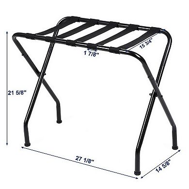 Portable Metal Folding Luggage Rack for Home and Travel