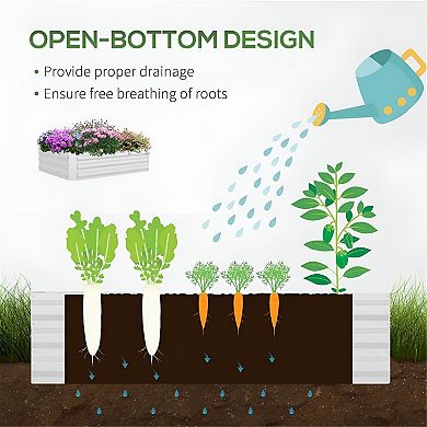 Backyard Raised Planter Box with Greenhouse Cover for Vegetables and Herbs