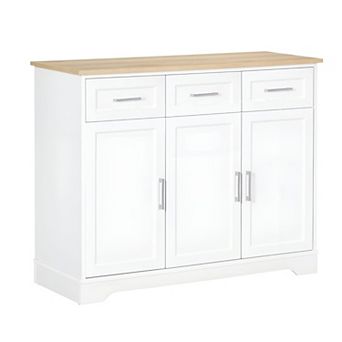 Kitchen Storage Sideboard Cabinet with Adjustable Shelf and Drawer Organization