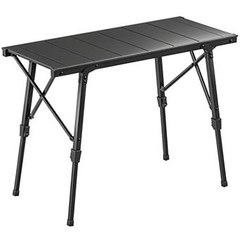 Outsunny Folding Picnic Table Adjustable Height 35inch x15.7inch