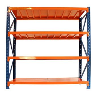Steel Storage Shelf with 4 Adjustable Layers, Utility Rack for Tools, Equipment, or Supplies