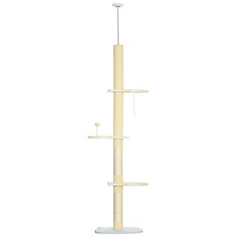 Cat Tree with Adjustable Height, Scratching Posts, and Cozy Climbing Platforms