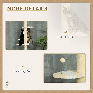 Cat Tree with Adjustable Height, Scratching Posts, and Cozy Climbing Platforms