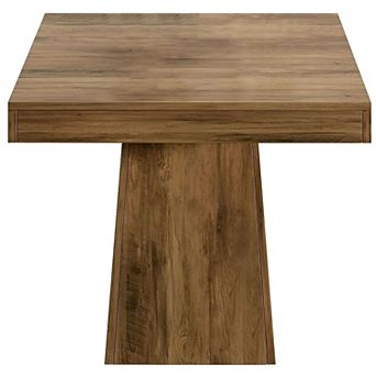 Compact Wood Dining Table Square Top for Kitchen or Apartment