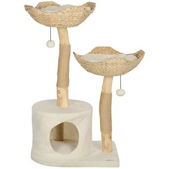 Cat Tree with Round Bed, Cat Condo and Scratching Posts for Indoor Cats