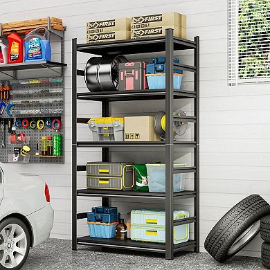 Tall Metal Storage Rack with 5 Adjustable Shelves for Garage, Workshop or Storage Room