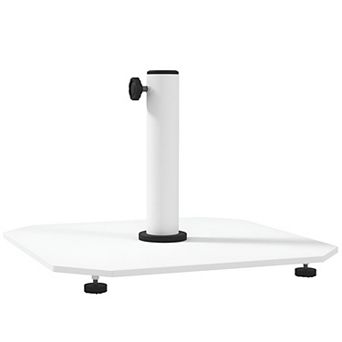 19.5 inch Umbrella Base for Patio Dining Table and Backyard Seating - White