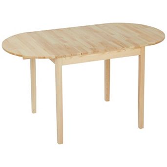 Drop Leaf Pinewood Table Compact Foldable Dining Table for Small Spaces