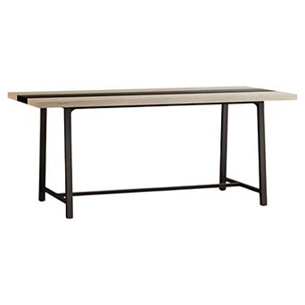 70.9-Inch Rectangular Dining Table for 8 with MDF Top and Steel Legs