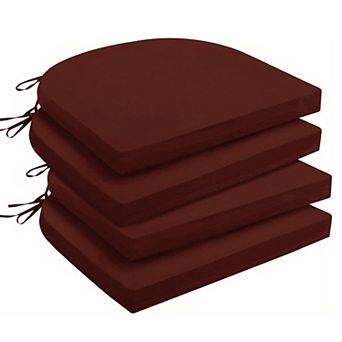 Unikome Set of 4 Waterproof Outdoor Round Chair Cushions, Fade Resistant Garden Cushion Pads