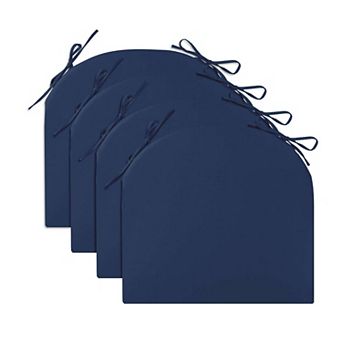 Unikome Set of 4 Waterproof Outdoor Round Chair Cushions, Fade Resistant Garden Cushion Pads