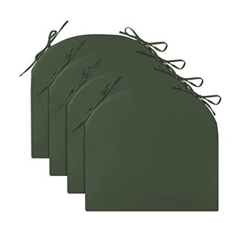 Unikome Set of 4 Waterproof Outdoor Round Chair Cushions, Fade Resistant Garden Cushion Pads
