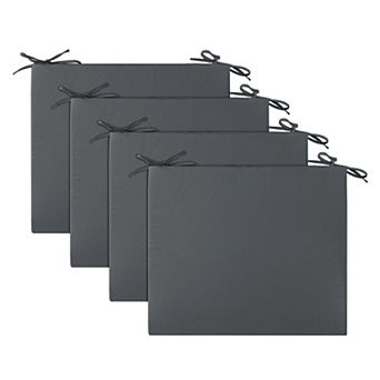 Unikome Set of 4 Outdoor Patio Seat Cushions, Water-Resistant Square Corner Chair Pads