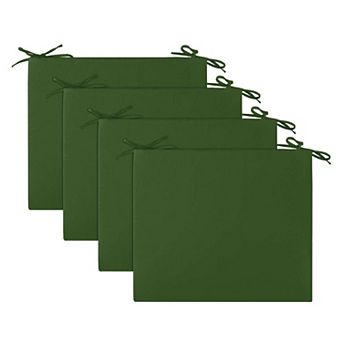 Unikome Set of 4 Outdoor Patio Seat Cushions, Water-Resistant Square Corner Chair Pads