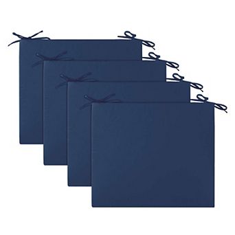 Unikome Set of 4 Outdoor Patio Seat Cushions, Water-Resistant Square Corner Chair Pads